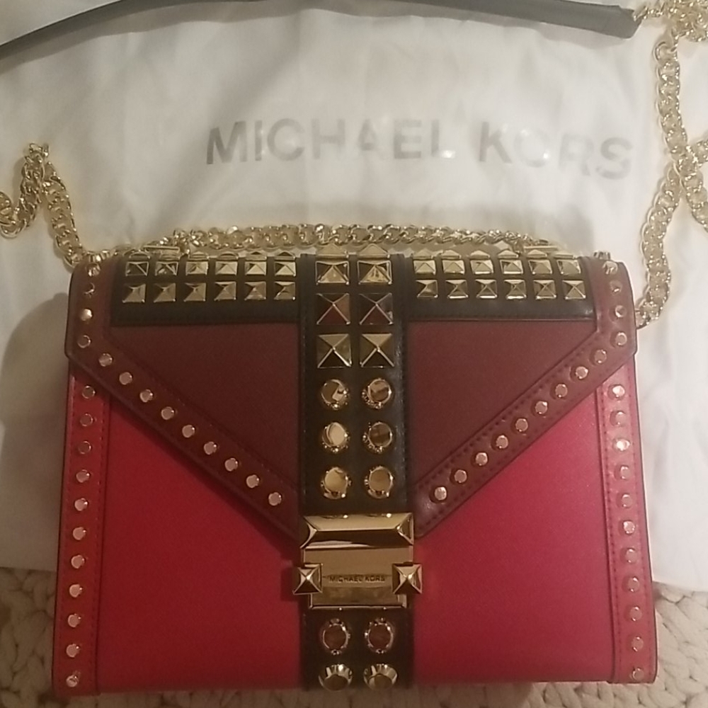 Michael Kors Whitney Studded Leather Bag
